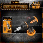 Tolsen 7 in 1 Ratchet Screwdriver (Philip & Flat) - 20033