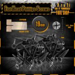 100pcs Flat Head Phillips Drywall Screws Fine Thread Sharp Point Wood Screw, Carbon Steel Black Phosphate