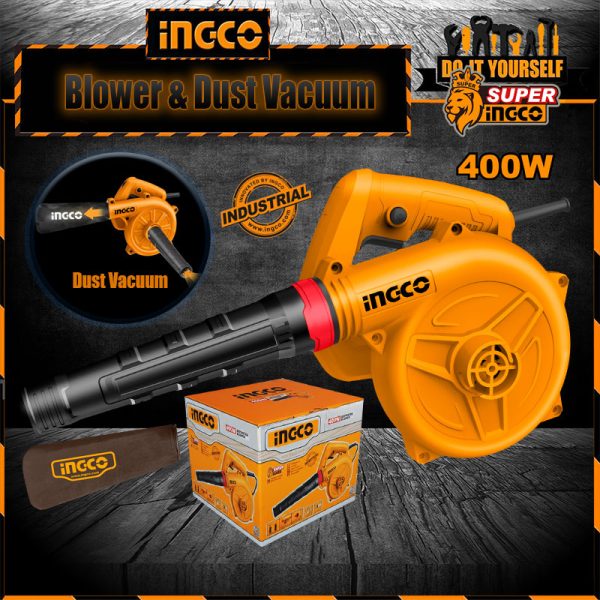 Ingco 2 in 1Home Aspirator Blower Vacuum Dust Cleaner AB4038 – Industrial Model Ingco 2 in 1Home Aspirator Blower Vacuum Dust Cleaner AB4038 – Industrial Model