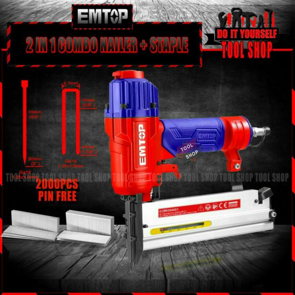 EMTOP Original 2 In 1 Combo Nailer + Staple #Tool Shop ECBN504001