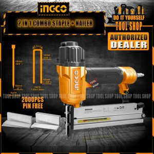 INGCO Original 2 In 1 Combo Nailer + Staple #Tool Shop ACN50401
