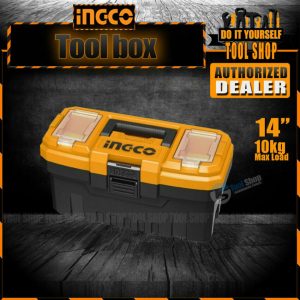 Ingco 14" Plastic Tool Box Organizer with Tray 10kg capacity PP Material - PBX1401