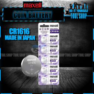 Maxell Original 5 Pcs CR1616 3V Lithium Battery Button Coin Cell (Made in Japan)