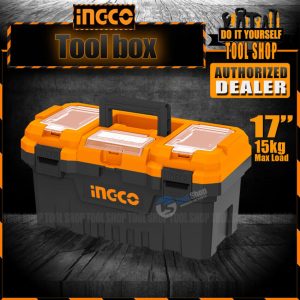 Ingco 17" Plastic Tool Box Organizer with Tray 20kg capacity PP Material PBX1701