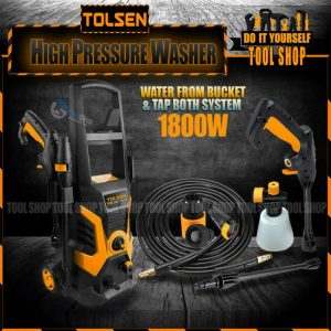 Tolsen High Pressure Washer 1885PSI w/ Self Priming Function (1800W) FX Series 79571