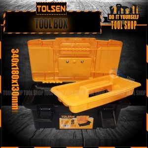 Tolsen Heavy Duty Plastic Tool Box 13" (340x180x130mm) Ergonomic Design 80190