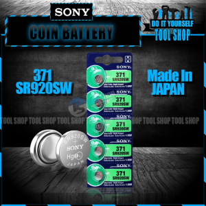 Sony Original 5 Pcs Silver Oxide 371, SR920SW, AG6, LR920H, 371A Button Cell 1.5V Button Battery all are same model (Made in Japan)