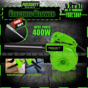 Prescott 2 in 1 Industrial Electric Blower + Dust Vacuum 400W Fiber Body with Free Electric Tester - PT2250003