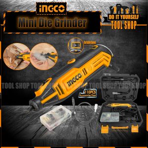 Ingco Mini Die Grinder Drill Kit - 130W +110 Pcs Accessories Variable Speed