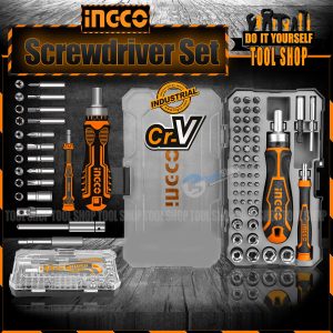 INGCO Original 55 Pcs Screwdriver Set with Ratchet Handle HKSDB0558