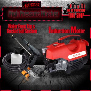 Lobster High Pressure Washer - Induction Motor - 2 in 1 Gun - Copper Motor - 1900W - 135Bar - Water From Tap & Bucket Self Suction System LB4150
