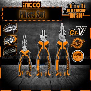 Ingco 3 pcs High Leverage Pliers Set - Industrial - CrV- HKHLPS2831