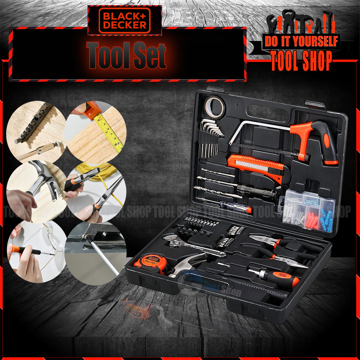 Black Decker 108 Pieces Hand Tool Kit BMT108C Tool Shop