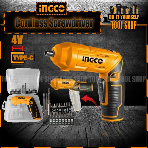 Ingco 19Pcs Lithium-Ion Cordless Screwdriver CSDLI0442