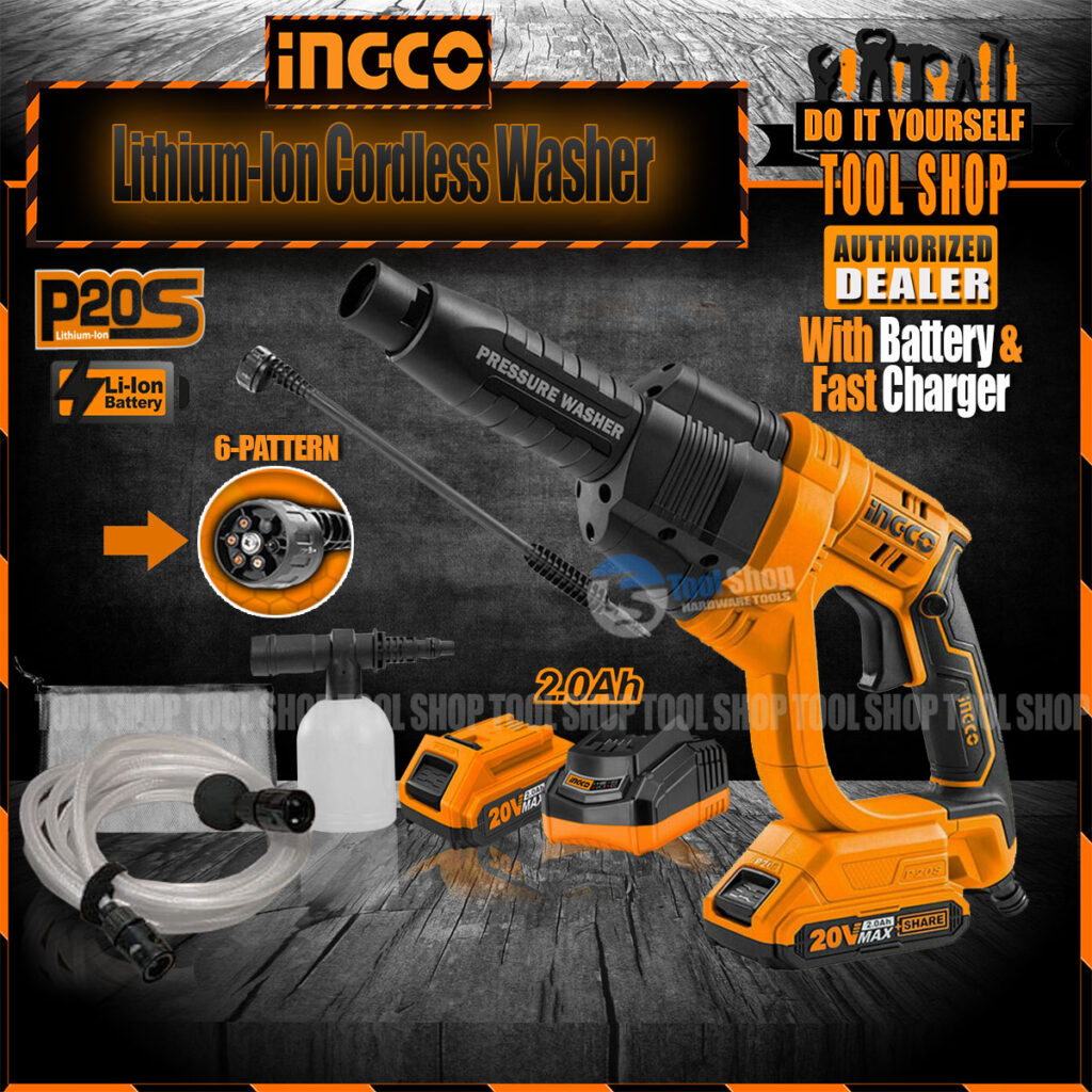 INGCO CPWLI20082 P20S Cordless LithiumIon Washer Tool Shop