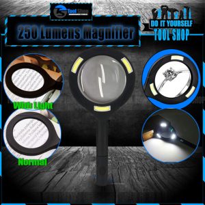 250 Lumens Magnifier Glass Lens COB 3x LED Lights Powered Philippines daraz.pk