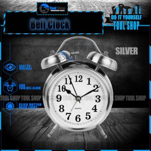 Magical Creator Vintage Look Twin Bell Table Alarm Wind-Up Clock with Light Durable High Quality Vintage Look Stainless