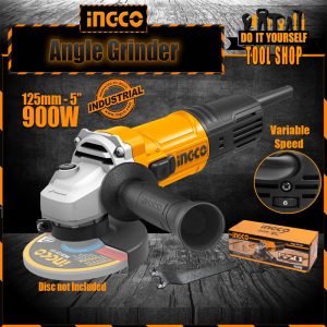 Ingco Electric Angle Grinder - 5"-125mm with Variable Speed Controller AG900285