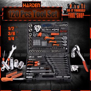 Harden 510822 - 120+2 Piece 1/2”, 3/8” & 1/4” Driver