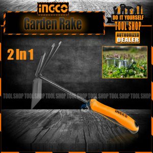 Ingco 2 In 1 Mini Garden Rake for gardening