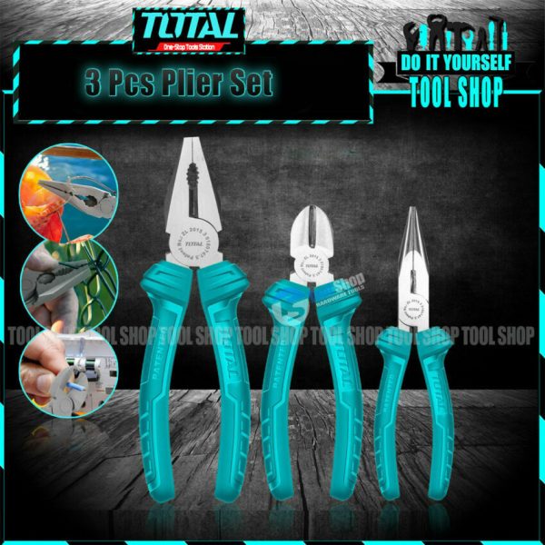 TOTAL 3PCS PLIERS SET (THT1K0311) - Bax Tools