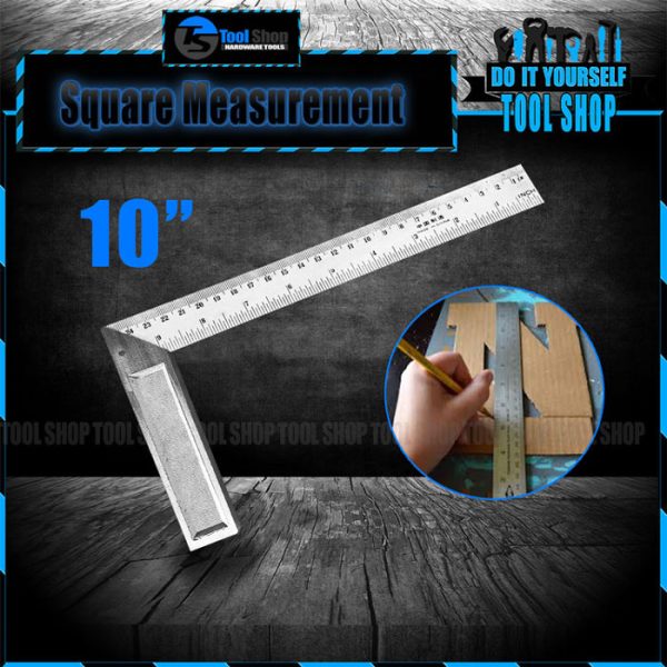 30cm/12 inch Metal Engineers Try Square Set Measurement Tool Right Angle 90 Degrees - inch and CM