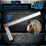 30cm/12 inch Metal Engineers Try Square Set Measurement Tool Right Angle 90 Degrees - inch and CM