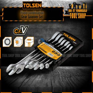 Tolsen 7Pcs Fixed Gear Head Combination Ratchet Spanner Set - 15229 - daraz.pk
