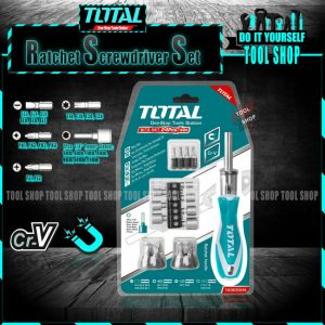TOTAL Original 24 Pcs Ratchet Screwdriver Bit & Socket Set - CrV Material * tool shop*