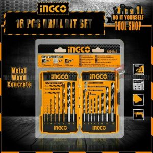 Ingco AKD9165 16 pcs Drill Bit Set for Metal, Wood & Concrete IN016HL05ZJM4NAFAMZ-1643663 - toolshop.pk - tool shop pakistan