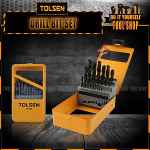 Tolsen 25pcs HSS High Speed Twist Drill Bits Set (1.5-13MM) w/ Hard Case 75082 - toolshop.pk - tool shop pakistan - tool shop pk
