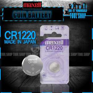 Maxell Original 1 Pcs CR1220 3V Lithium Battery Button Coin Cell (Made in Japan)Maxell Original 5 Pcs CR1220 3V Lithium Battery