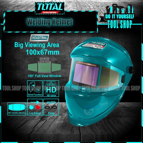 Total Industrial Auto Darkening Welding Helmet Big Viewing Area TSP9103 Total Auto Darkening Welding Goggles TSP9401 Tool Shop Pakistan