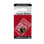 Maxell Original 1 Pcs CR1616 3V Lithium Battery Button Coin Cell (Made in Japan)Maxell Original 5 Pcs CR1616 3V Lithium Battery