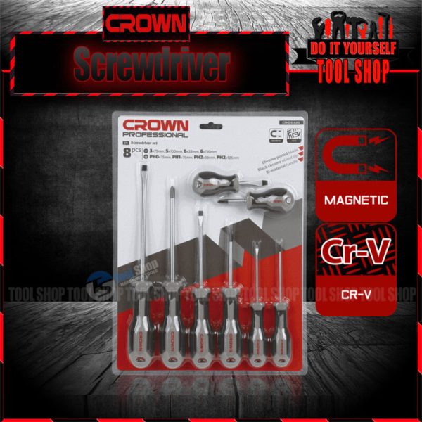 PHILLIPS-FLAT CPHDS-AX08 SCREWDRIVER 8Pc SET