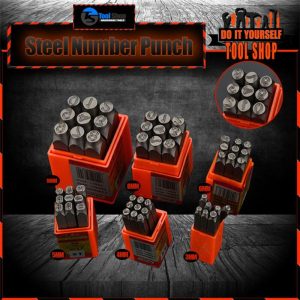 9 Pcs Steel Number Punch Set toolshop