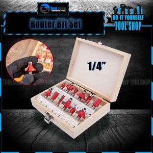 12pcs 1/4 Shank Router Bit Set Accurate Milling Cutter Woodworking Toole Carbide Rotary Tool Wood Case Box 1/4 in- toolshop pk 143022284_PK-1872870359