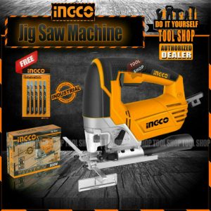 Ingco INDUSTRIAL JigSaw 800w Machine with 5 pcs Free Jig Saw Blades JS80028 Jig Saw Blades TS2081006 TOTAL TS2045565 Electric Jig Saw V - toolshop.pk