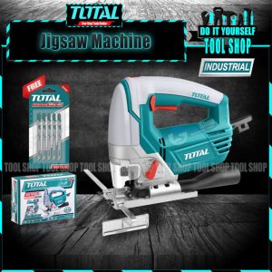 Total INDUSTRIAL JigSaw 800w Machine with 5 pcs Free Jig Saw Blades TS2081006 TOTAL TS2045565 Electric Jig Saw Variable Speed - toolshop.pk