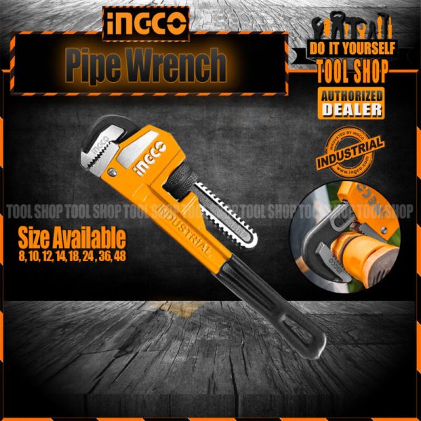 Ingco Industrial Heavy Duty Pipe Wrench 8, 10, 12, 14, 18, 24, 36, 48 600816 1600817 - toolshop.pk - Harden tool shop pakistan Harden Brand
