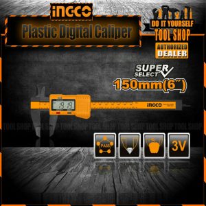 Ingco HDCP16150 Plastic Digital Caliper Measuring Tool Carbon Fiber Composite 150mm SUPER SELECT Ingco