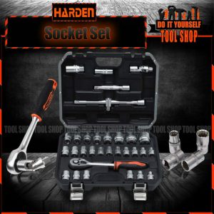 Harden 32 Pcs 1/2 " Dr.Socket Set 510432 Harden 46 Pcs 1/4" Dr. Socket Set - 510346 Harden 13Pcs 3/8" Sockets Set - CrV - 510015 Harden 510822 - toolshop.pk