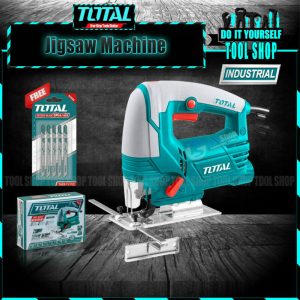 Total Jig Saw Machine 650W Industrial with 5 Pcs Jig Saw Blade TS206806 TS2081006 TOTAL TS2045565 Electric Jig Saw Variable Speed - toolshop.pk