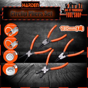 Harden 4Pcs Circlip Pliers Set Carbon Steel 560524
