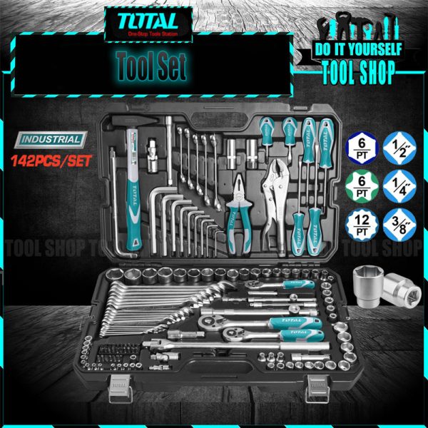 Total 142 Pcs Combination Tool Set THKTHP21426 - Industrial in Pakistan