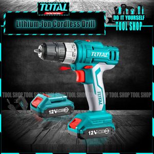 Total TDLI1221 Lithium-Ion Cordless Drill - 12V with Battery & Charger