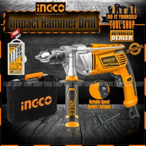 INGCO ID11008-1 Industrial Impact Hammer Drill Machine Variable Speed 1100W Copper Motor
