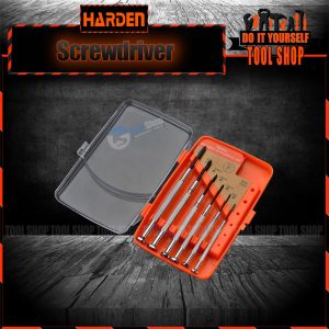 Harden 550121 6Pcs CRV Precision Screwdriver Set (CLASSIC) Imported S2 steel 6 pcs precsision handle fastening tool mini slotted screw driver screwdriver set