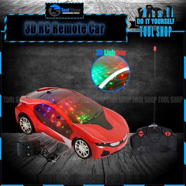 3D Flashing Rc Remote Wireless Car