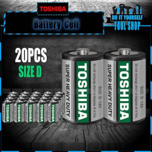 Toshiba Super Heavy Duty Battery Size D 1.5V Pack of 20 Box